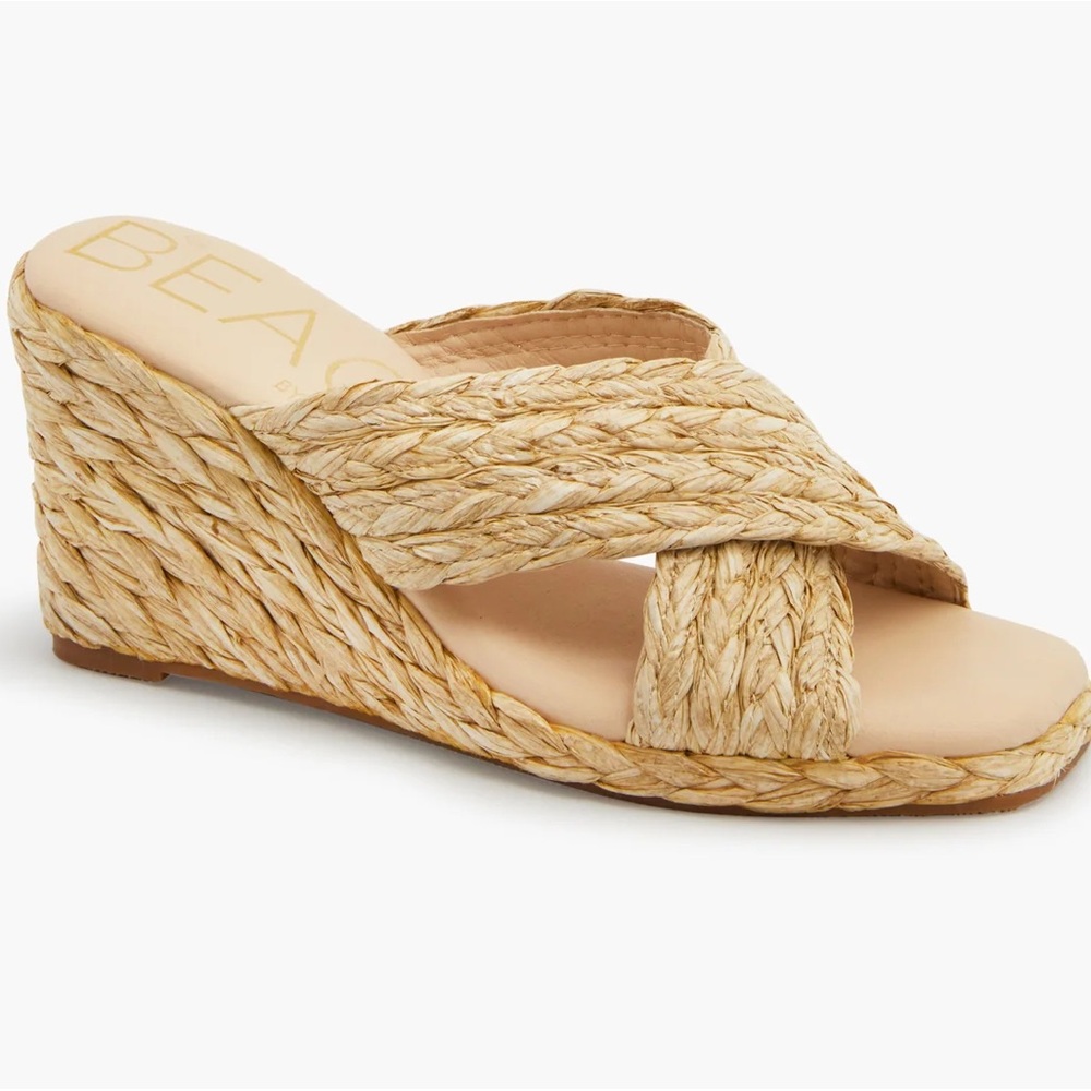 Natural Bondi Wedge Heels - NWT